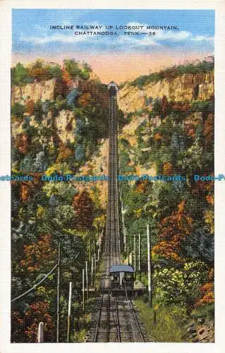 R087667 Schrägbahn Aussichtspunkt Berg. Chattanooga. Tenn.T.H. Payne