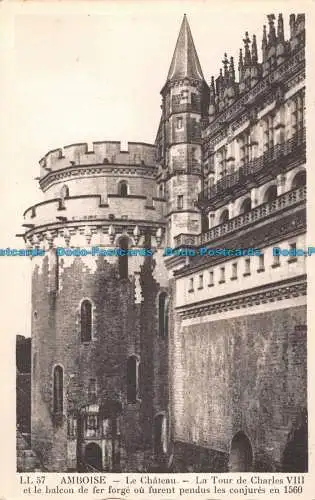 R088309 Amboise. Das Schloss. Der Turm Karls VIII. und der schmiedeeiserne Abzieher o