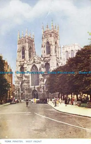 R087109 York Minster. Westfront. Photochrom. 1959