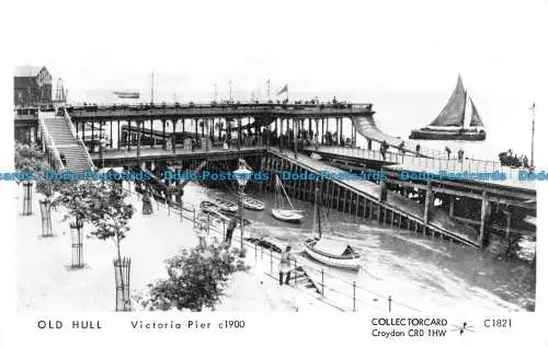 R087111 alter Rumpf. Victoria Pier um 1900. Sammlerkarte