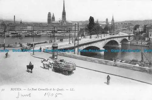 R087171 Rouen. Die Corneille-Brücke und die Kais. LL