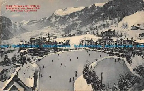 R088396 Grindelwald. Eisbahnen des Hotel Bar und Hotel Alpenruhe. Photoglob. 190