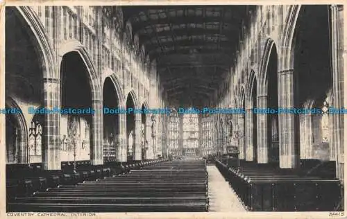 R087834 Kathedrale von Coventry. Innenraum. Photochrom. 1923