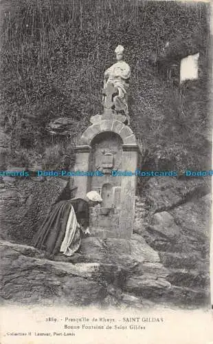 R087852 Presquile de Rhuys. Saint Gildas. Guter Brunnen von Saint Gildas. H. Lau