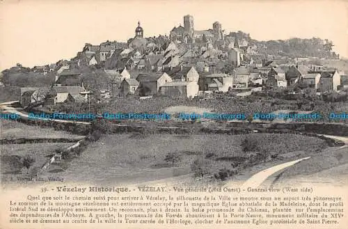 R089044 Historisches Vezelay. Vezelay. Übersicht. A. Vincent