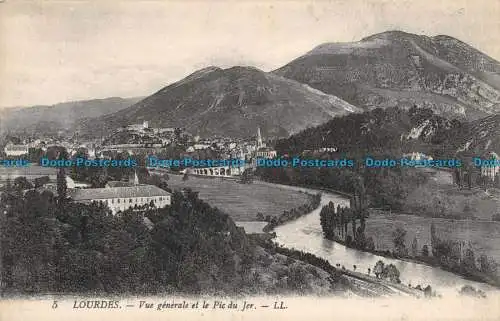 R089077 Lourdes. Übersicht und Pic du Jer. LL. Levy Fils