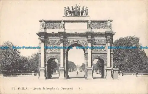 R089100 Paris. Triumphbogen des Karussells. LL. Levy Fils