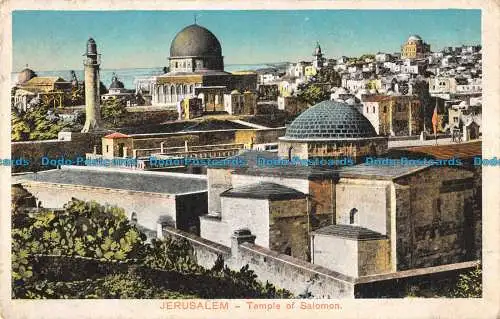 R089140 Jerusalem. Tempel Salomos. Der Kairo Postcard Trust. Serie 804