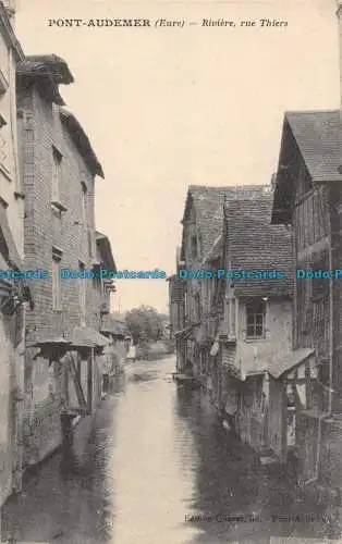 R089197 Pont Audemer. Eure. Riviere rue Thiers. Quenet