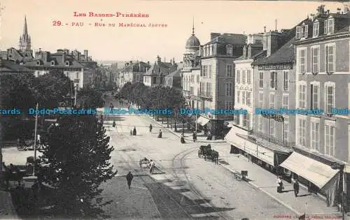 R089397 Die unteren Pyrenäen. Pau. Rue du Marechal Joffre. Fototypie Labouche Fr