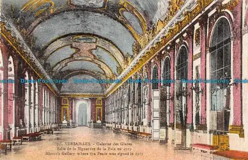 R089454 Versailles. Spiegelgalerie, in der 1919 der Frieden unterzeichnet wurde. Käse