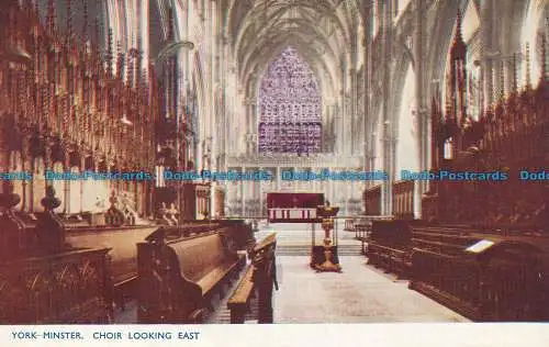 R089559 York Minster. Chor mit Ostblick. Photochrom. 1953