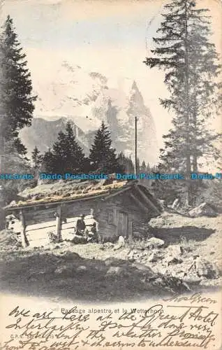 R089768 Alpenlandschaft und Wetterhorn. C.P.Nr. Serie C. 15