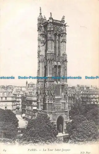 R089870 Paris. Der Turm von Saint Jacques. ND Foto