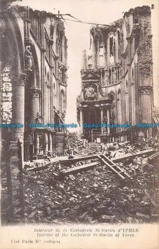 R089941 Innenraum der Kathedrale St. Martin von Ypern. Schrauben Sie Paris. Antony. Neurd