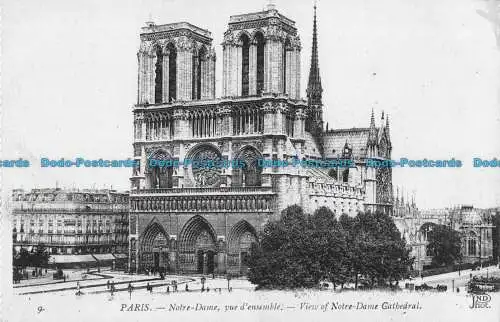 R089961 Paris. Blick auf die Kathedrale Notre Dame. ND Foto. Alte Etab. Neurdein