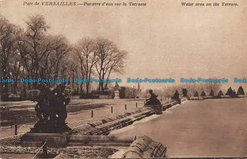 R090063 Park Versailles. Wasserfläche auf der Terrasse. Moreau