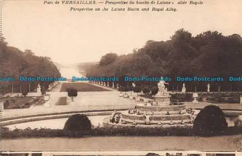 R090066 Parc de Versailles. Aussicht auf das Messingbecken und die Königsallee. Mehr Infos / Warenkorb