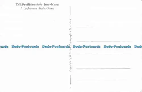 R090108 Tell Freilichtspiele Interlaken. Attinghausen Sterbe Szene. G. Stahel