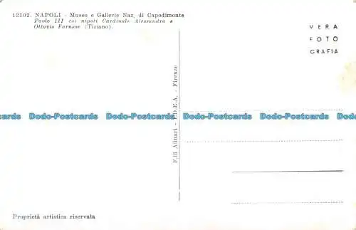 R108055 Neapel. Naz Museum und Galerien von Capodimonte Paul III Coi Enkel Cardina