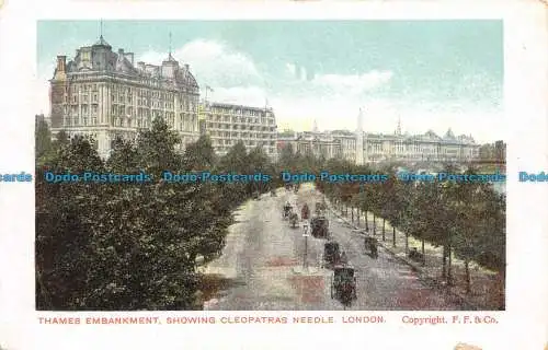 R108426 Themse Damm mit Kleopatras Nadel. London. 1906