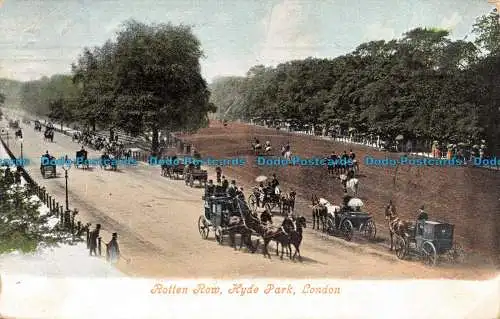 R108129 Faulen Row. Hyde Park. London. Valentinstag. 1907