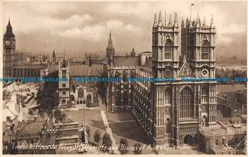 R108465 London. Westminster Abbey. St. Margarets und Houses of Parliament. Beagl