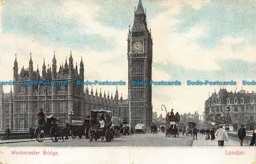 R108181 Westminster Bridge. London. 1906