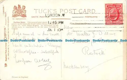 R108593 London. Das Carlton Hotel. Tuck. Öle. 1910