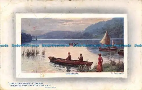 R109033 Windermere. E. Langbügel. Tuck. Edelsteinöle. 1908