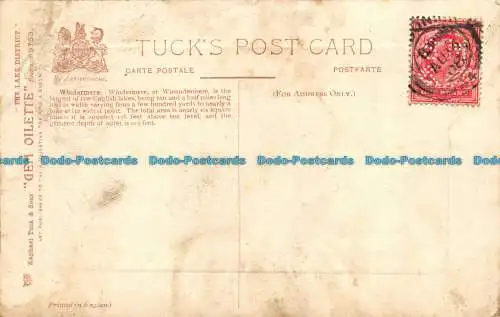 R109033 Windermere. E. Langbügel. Tuck. Edelsteinöle. 1908