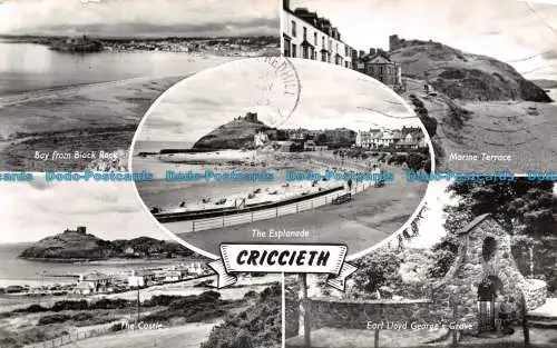 R108353 Criccieth. Multi-View. Lachs. RP. 1965