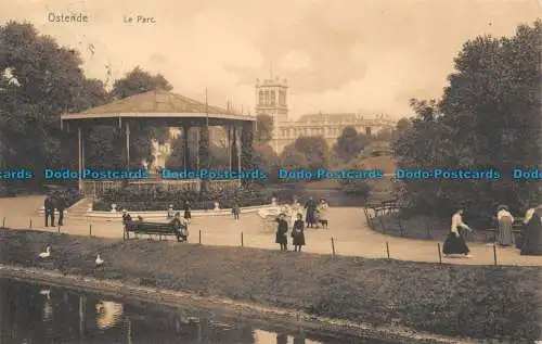 R109463 Ostende. Der Park. Nels. 1907