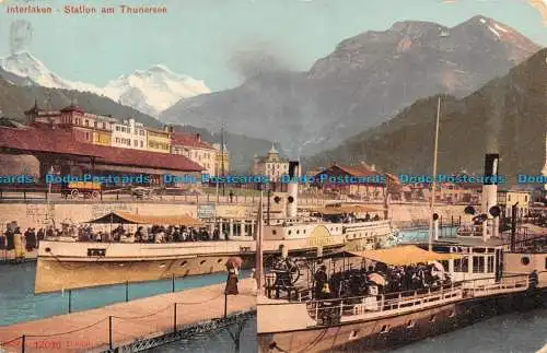 R109078 Interlaken. Bahnhof am Thunersee