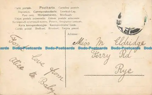 R108697 alte Postkarte. Kleines Mädchen