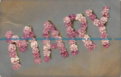 R108699 alte Postkarte. Maria aus Blumen