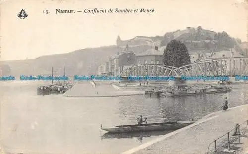 R120063 Namur. Zusammenfluss von Sambre und Maas. Nr. 15