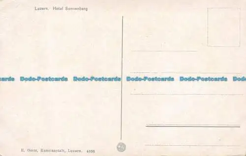 R120492 Luzern. Hotel Sonnenberg. E. Goetz