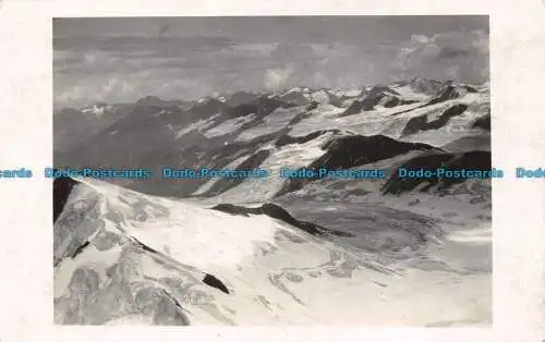 R120513 Alte Postkarte. Schneebedeckte Spitze der Berge