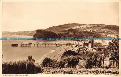 R120323 Teignmouth mit Blick nach Westen. Photochrom. Nr. 85033