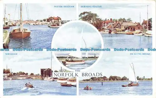 R120648 Die Norfolk Broads. Multi-View. Lachs. 1955