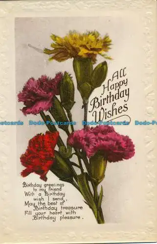 R121085 Grüße. Alle Wünsche zum Geburtstag. Blumen