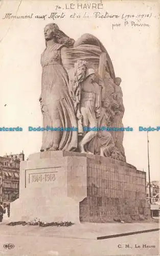 R130053 Le Havre. Denkmal für die Toten und hat den Sieg. C.M. 1940