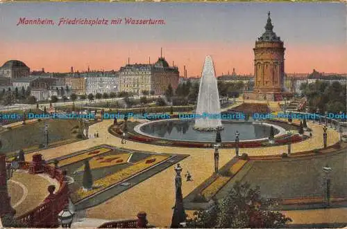 R129383 Mannheim. Friedrichsplatz mit Wasserturm. Gerhard Blumlein