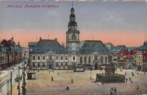 R129385 Mannheim. Marktplatz mit Rathaus. Gerhard Blumlein