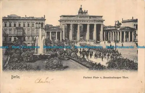 R129404 Berlin. Pariser Platz k. Brandenburger Thor