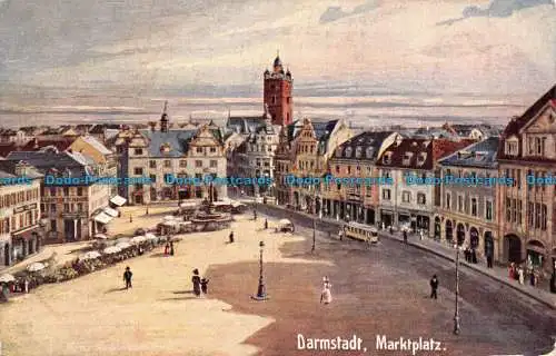 R130132 Darmstadt. Marktplatz. C.F. Wiedemann. Künstler