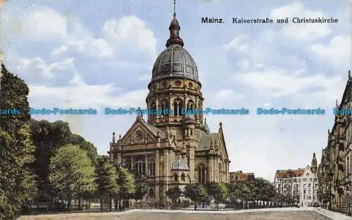 R129422 Mainz. Kaiserstraße und Christuskirche. Photochrom