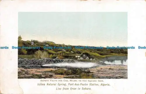 R130180 Icilma Natural Spring Port Aux Poules Station. Algerien. Linie aus Oran t