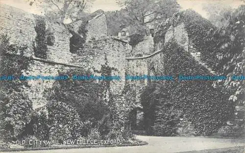 R130187 Alte Stadtmauer Neues College. Oxford. F.S.O. 1908